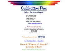 Tablet Screenshot of calibrationplus.com